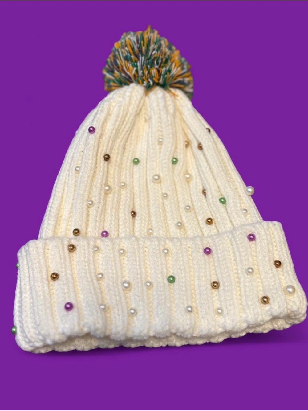 Mardi Gras Beanie